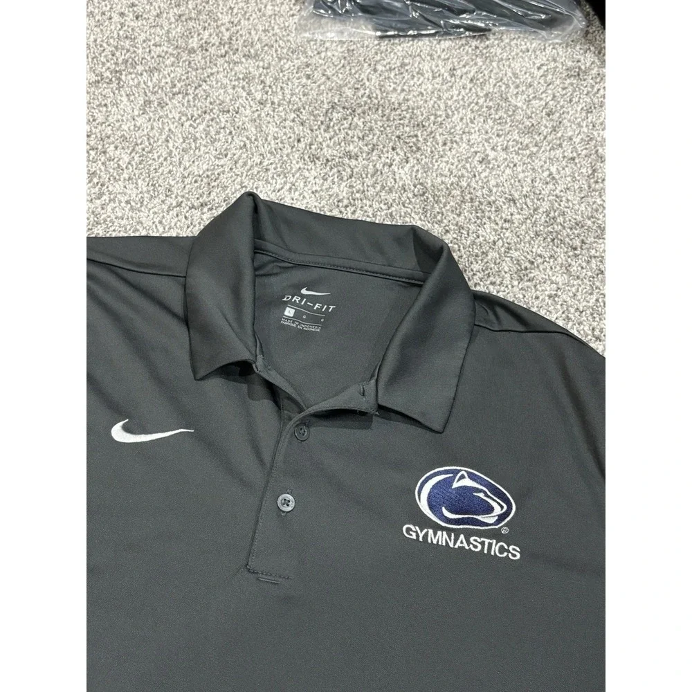 Nike PSU Penn State University Gymnastics Polo Shirt Women's Size Large Shirt